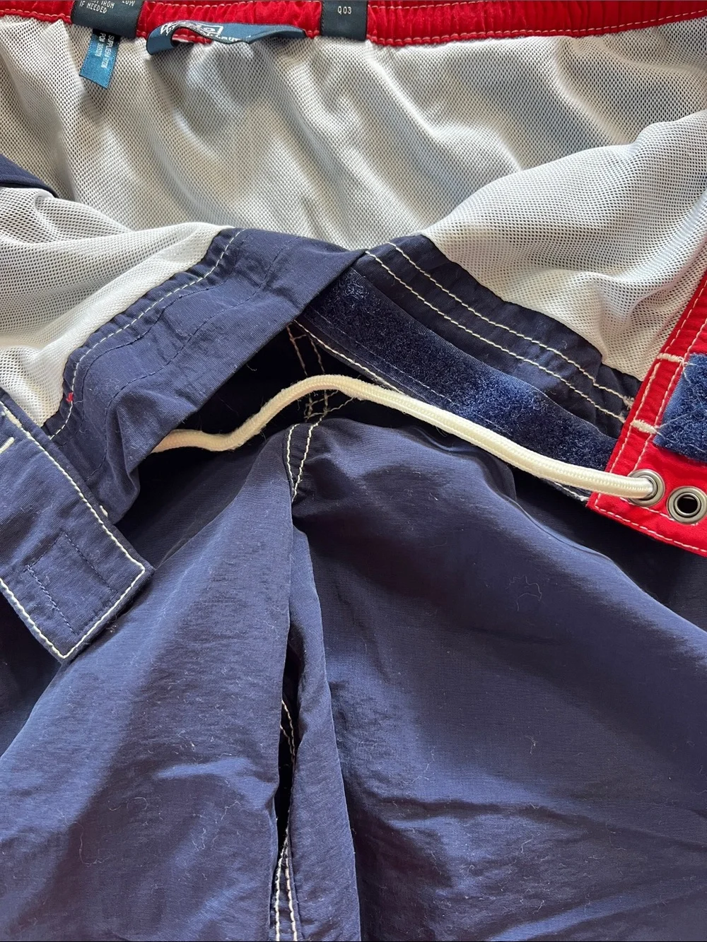 Polo Ralph Lauren Men’s M Navy Swim Trunks Board Shorts Cargo Red Pony